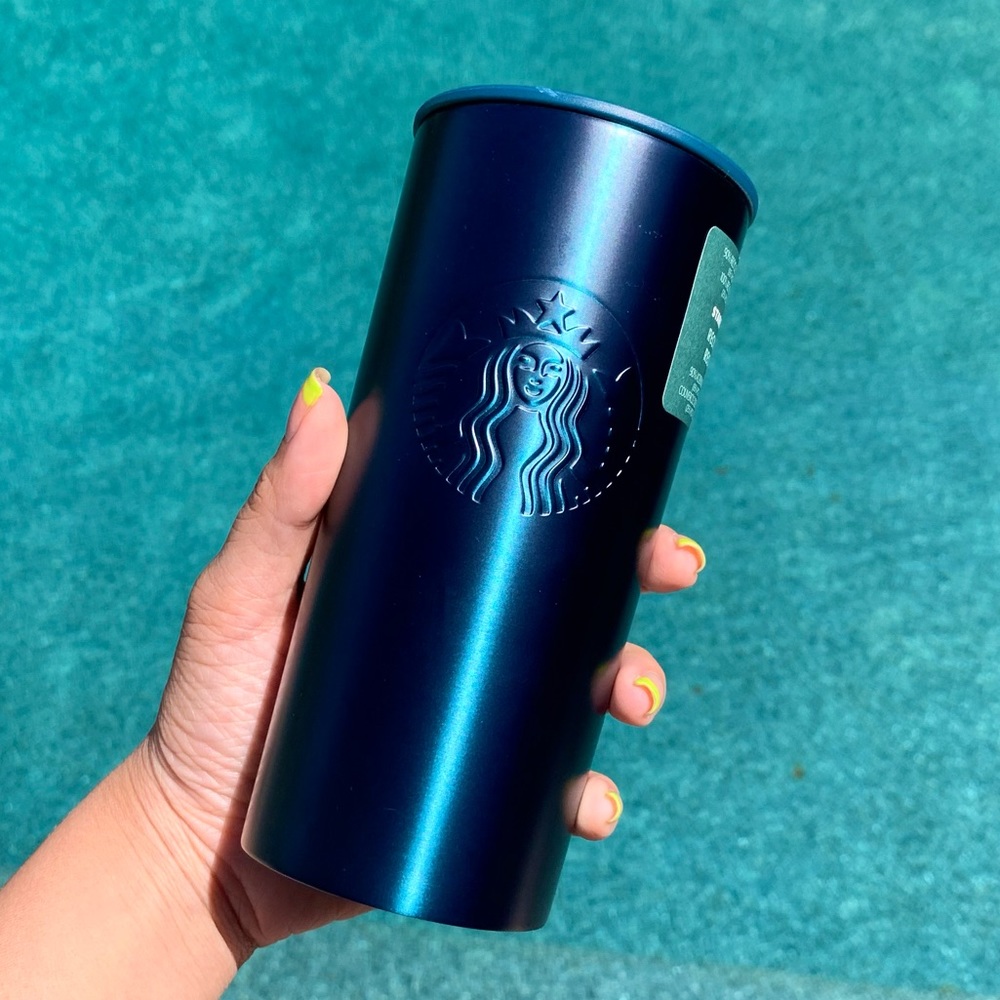 Starbucks Stainless Steel Dark Green Earth Friendly Coffee Tumbler (12 oz)